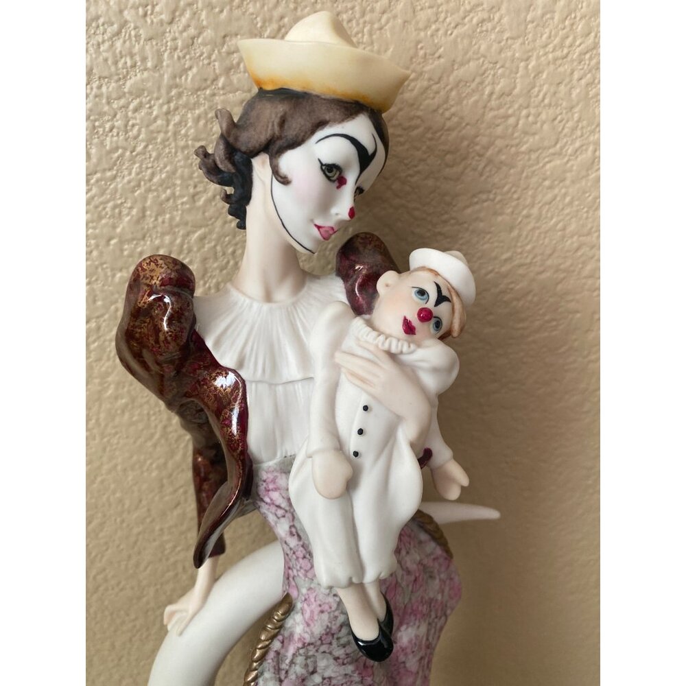Giuseppe Armani Lady Clown with Puppet 1990s Capodimonte Italy 743C - No Box - Picture 13 of 16